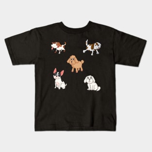 Dog pack-4 stickers Kids T-Shirt